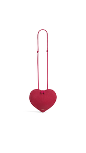 RASPBERRY - ALA&Iuml;A LE C&OElig;UR BI-MATERIAL BAG IN LEATHER