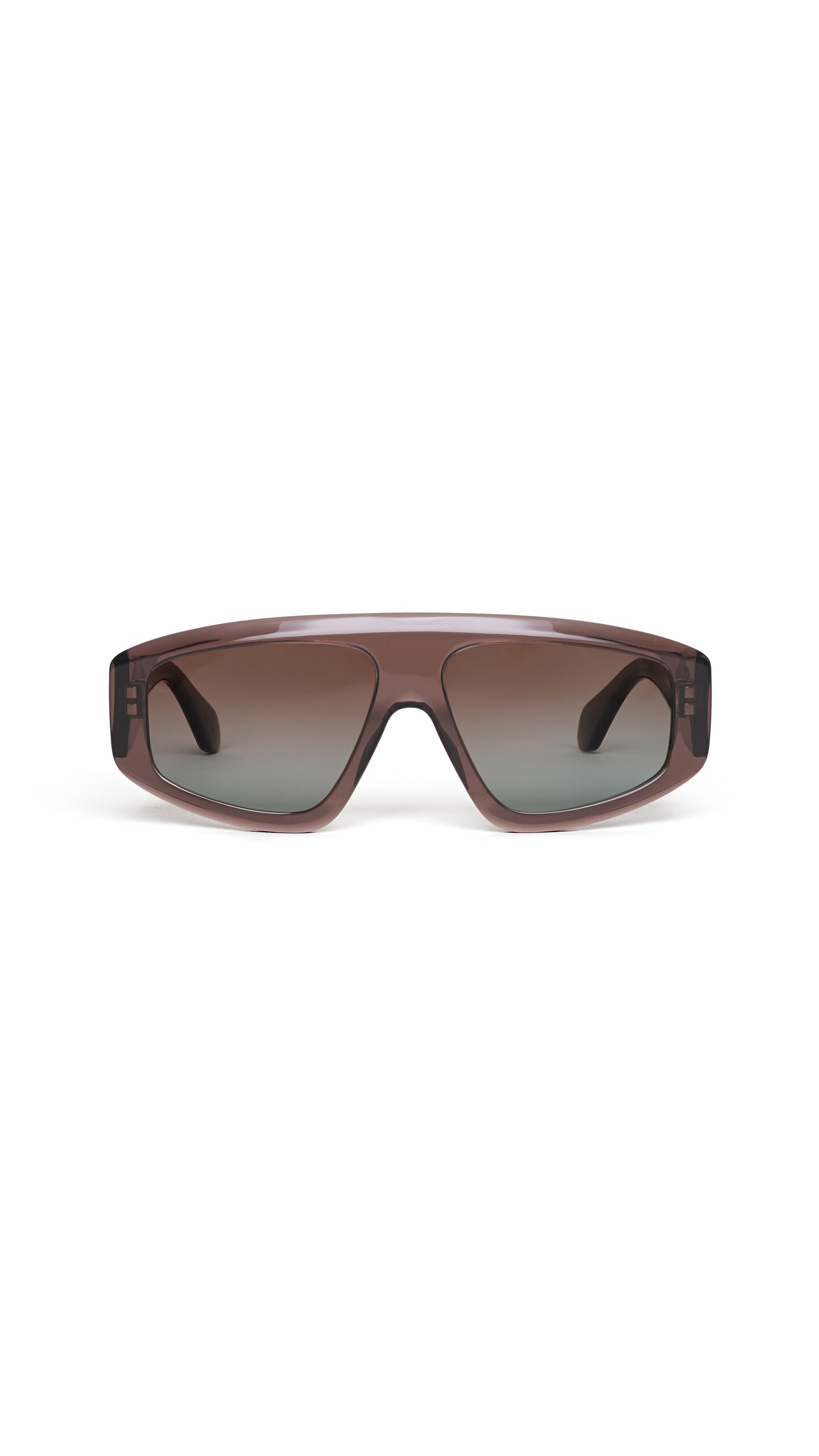 ALA&Iuml;A AVIATOR MASK SUNGLASSES BROWN/GREEN
