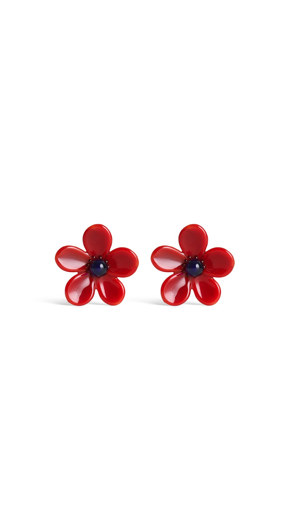 ALA&Iuml;A BLOOM EARRINGS RED