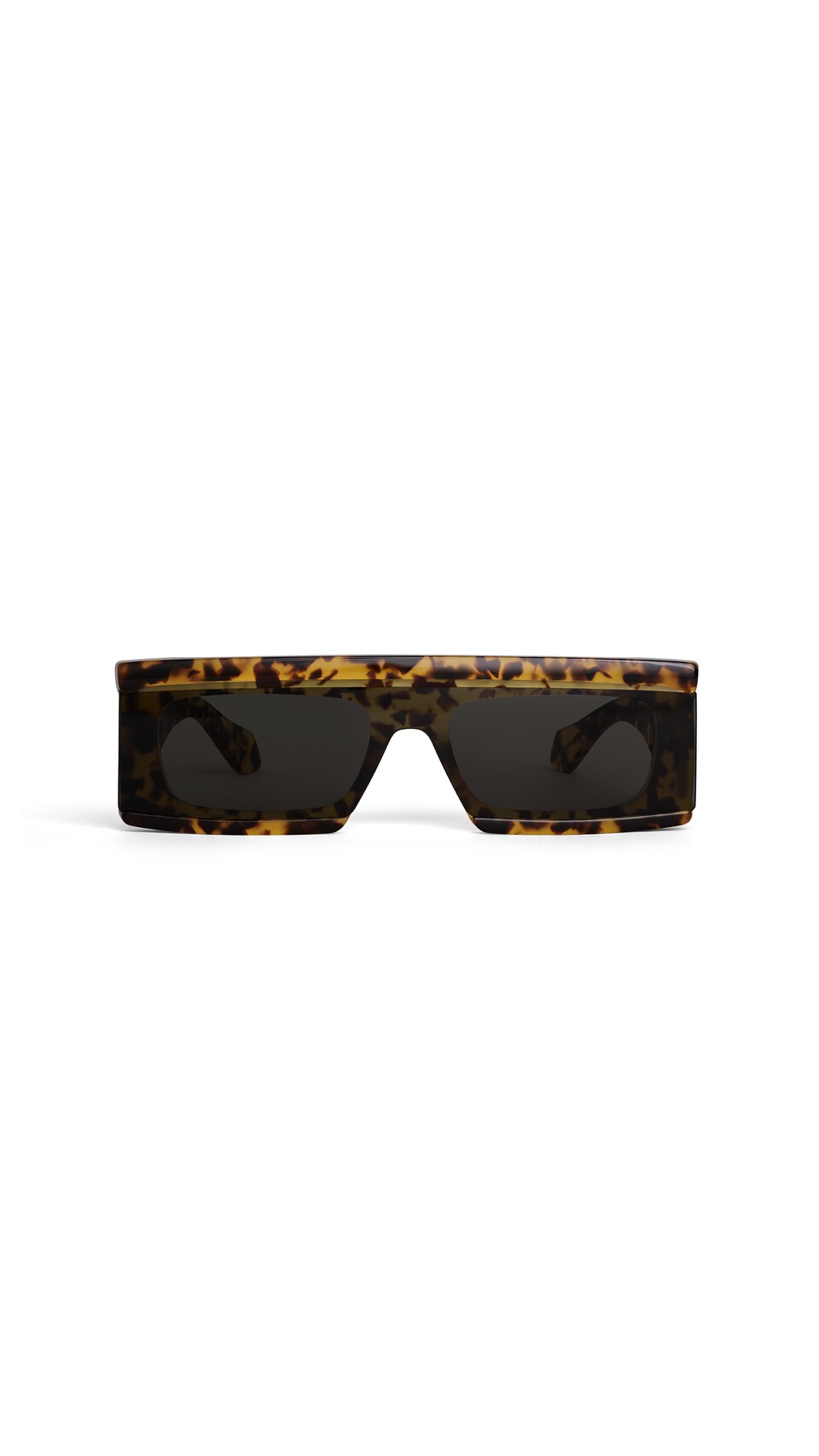 ALA&Iuml;A RECTANGULAR MASK SUNGLASSES HAVANA YELLOW