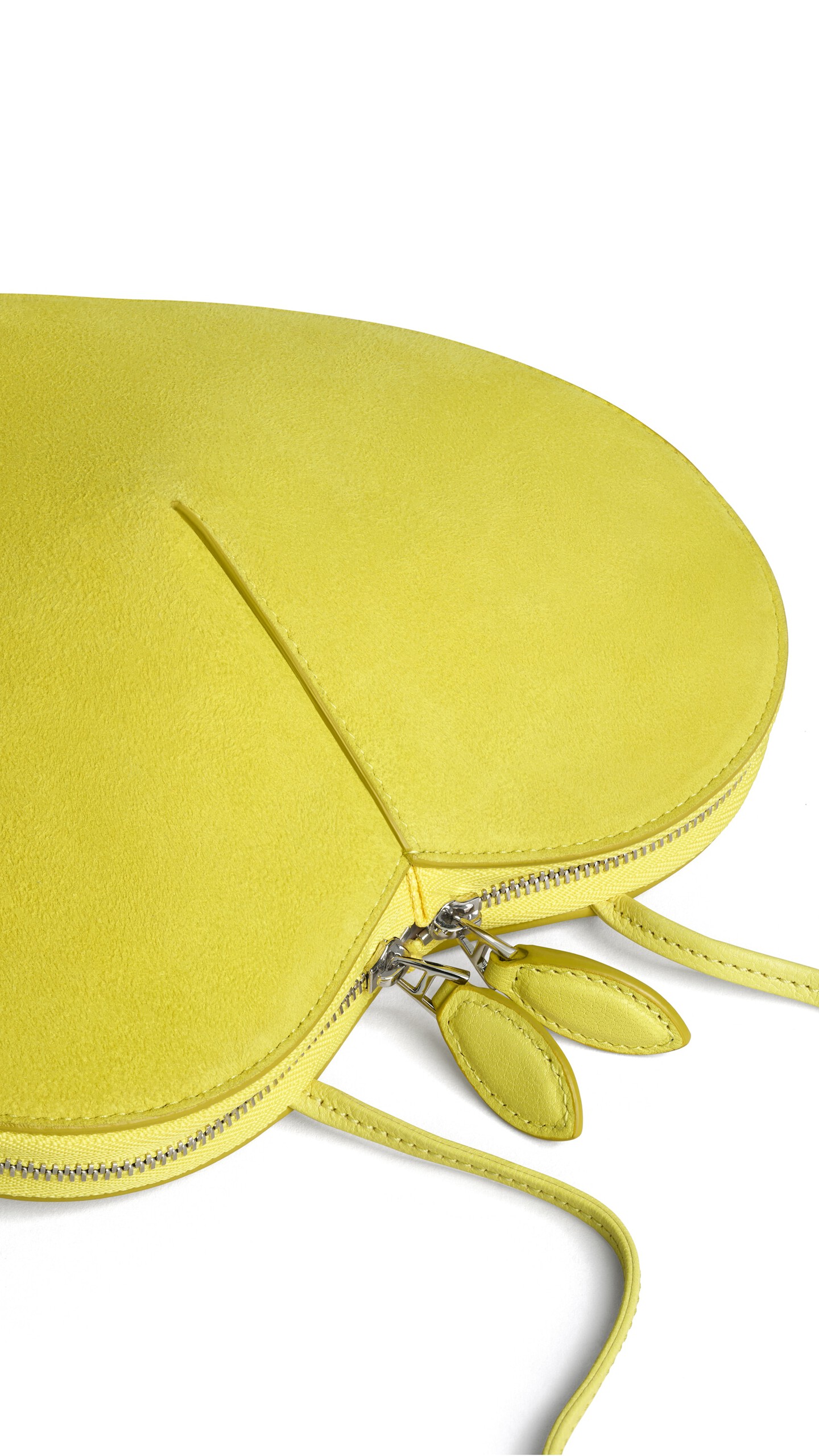ALA&Iuml;A LE C&OElig;UR BI-MATERIAL BAG IN LEATHER LEMON YELLOW - View 3