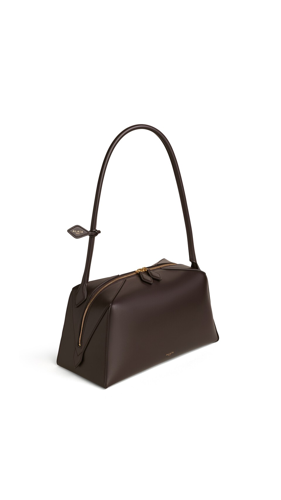 ALA&Iuml;A LE BOULEDOGUE BAG IN CALFSKIN DARK BROWN - View 4