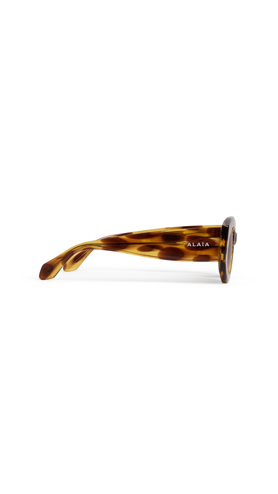 ALA&Iuml;A OVAL SUNGLASSES YELLOW/BROWN - View 2