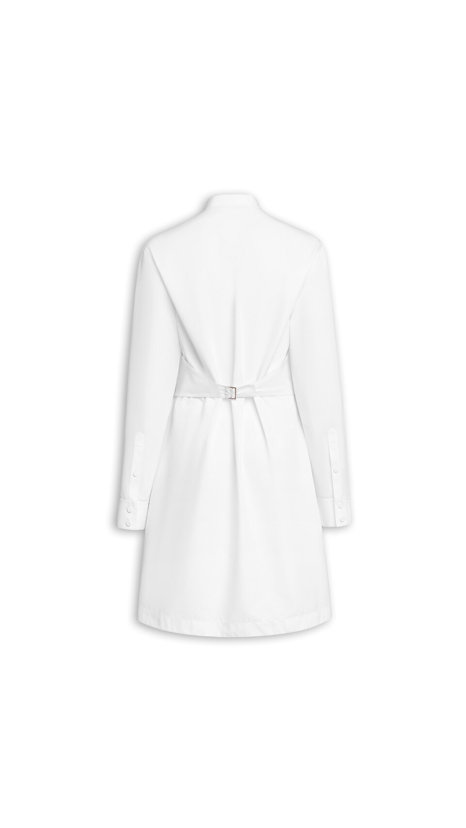 ALA&Iuml;A WRAP COTTON POPLIN DRESS WHITE - View 5