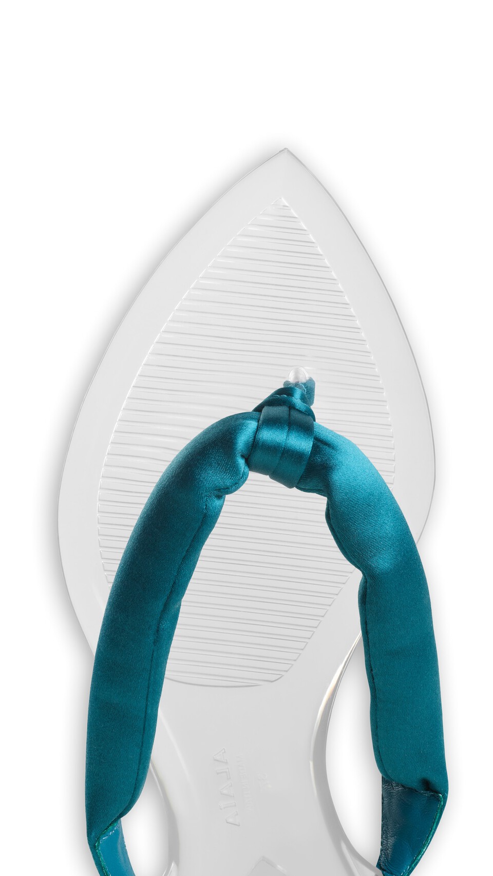 ALA&Iuml;A INVISIBLE THONG IN SATIN EMERALD - View 3