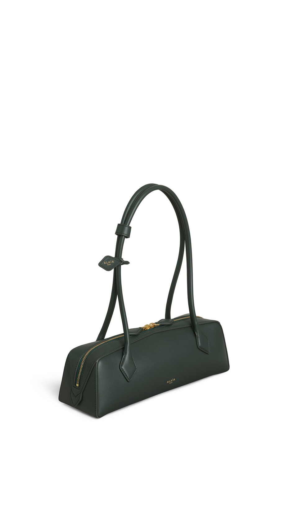 ALA&Iuml;A LE TECKEL MEDIUM BAG IN CALFSKIN LICHEN - View 2