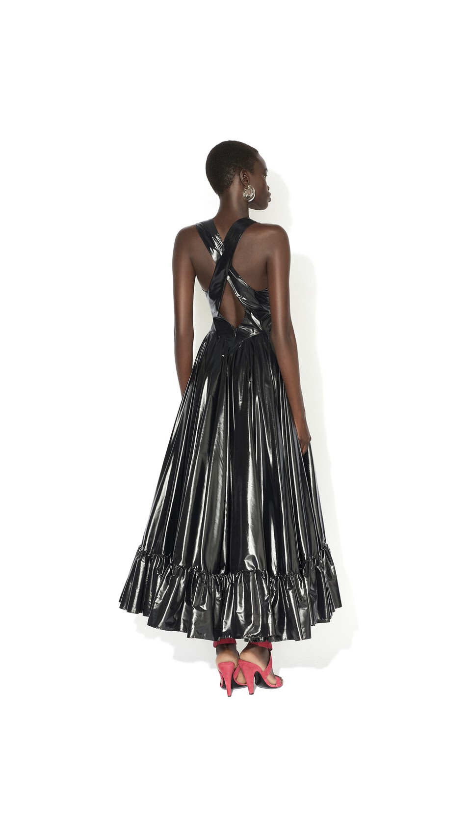 ALA&Iuml;A DEESSE NYLON DRESS BLACK - View 3