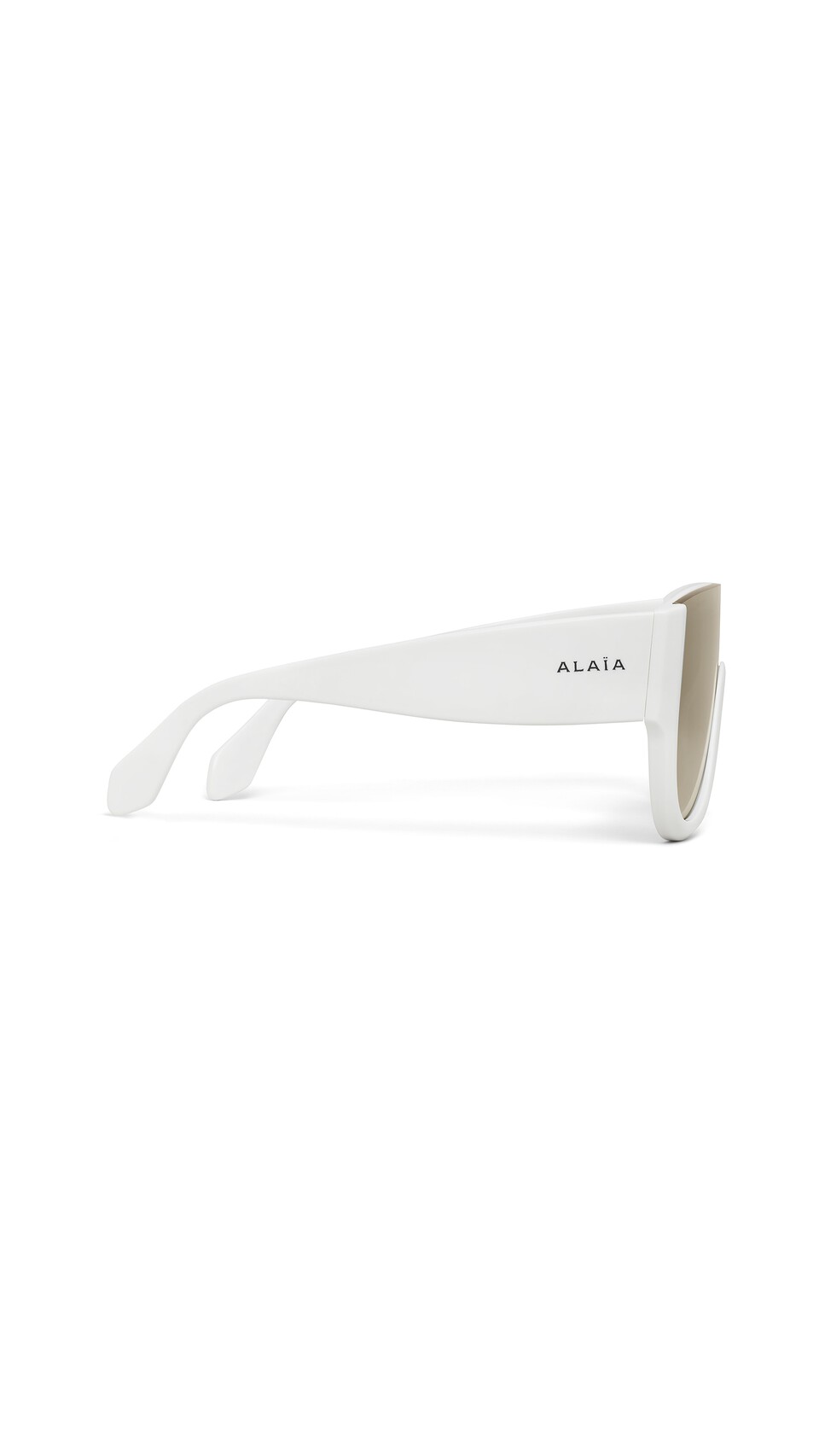 ALA&Iuml;A MASK SUNGLASSES WHITE/GOLD - View 2