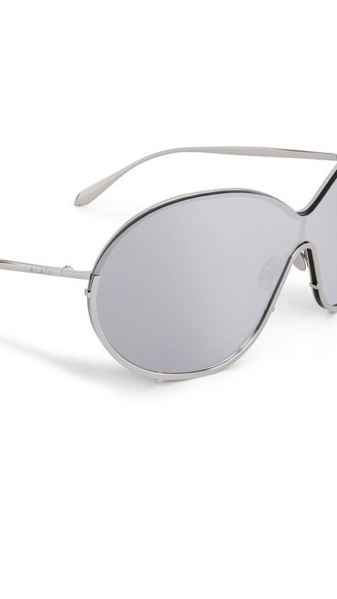 ALA&Iuml;A BUTTERFLY SUNGLASSES IN METAL WHITE SILVER - View 2