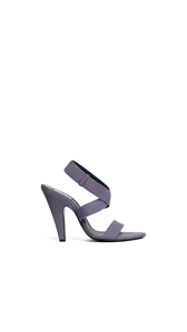 GREY - ALA&Iuml;A CONE SANDALS IN SUEDE