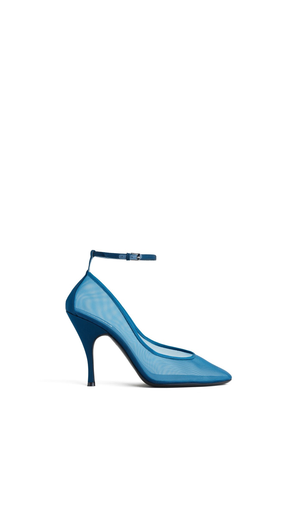 ALA&Iuml;A STRAPPY PUMPS IN MESH FADED BLUE