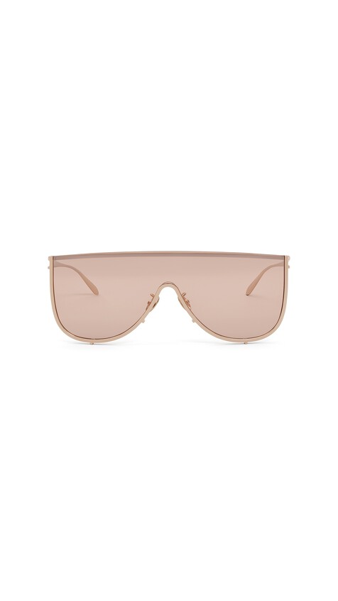 ALA&Iuml;A MASK SUNGLASSES IN METAL BROWN/GOLD