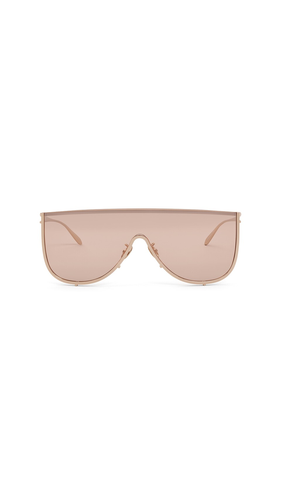ALA&Iuml;A MASK SUNGLASSES IN METAL BROWN/GOLD