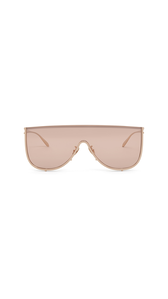 BROWN/GOLD - ALA&Iuml;A MASK SUNGLASSES IN METAL