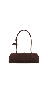 BROWN/GOLD - ALA&Iuml;A LE TECKEL MEDIUM BAG IN NUBUCK