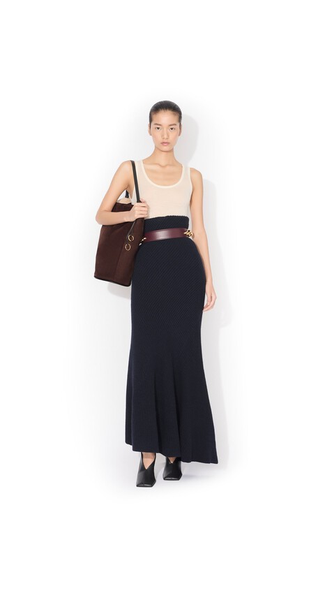 ALA&Iuml;A SHEER WOOL TANK TOP WHITE - View 2