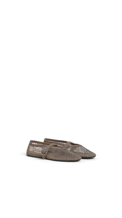 ALA&Iuml;A BALLET FLATS IN STRASS FISHNET  - View 2