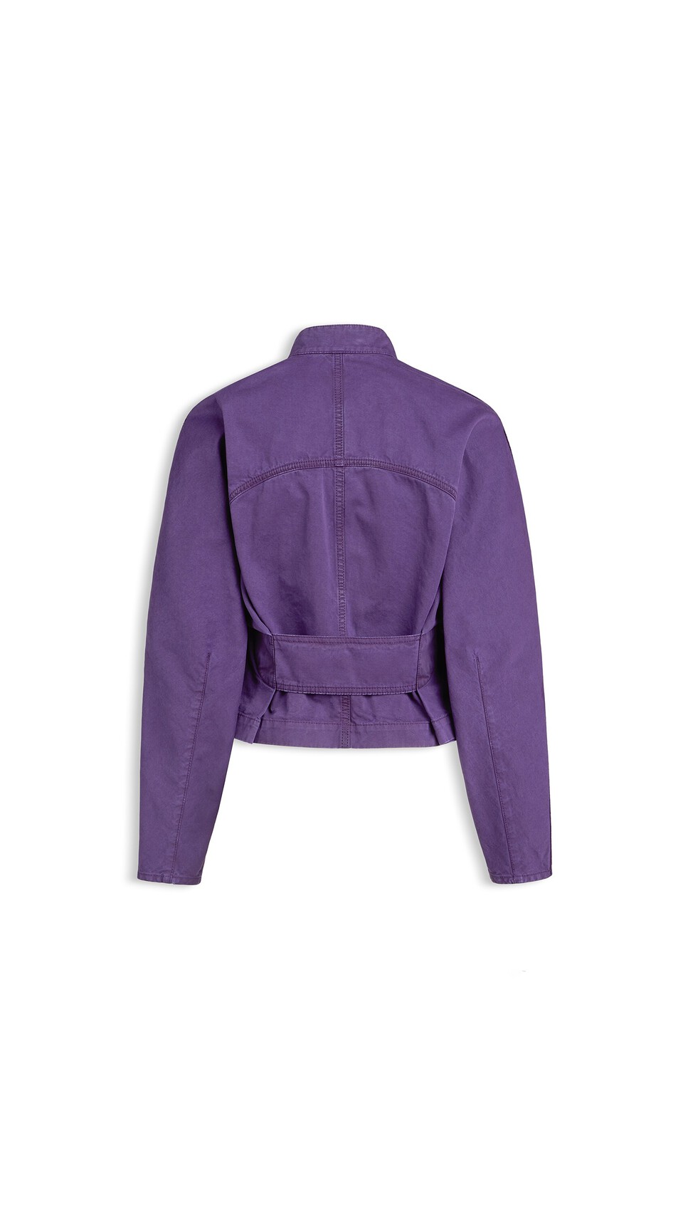 ALA&Iuml;A ROUND DENIM JACKET VIOLET - View 5