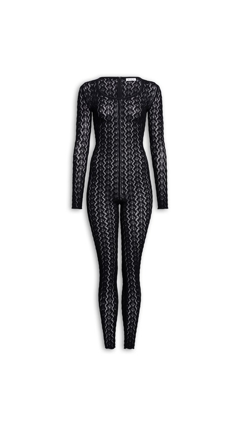 STRETCH LACE CATSUIT