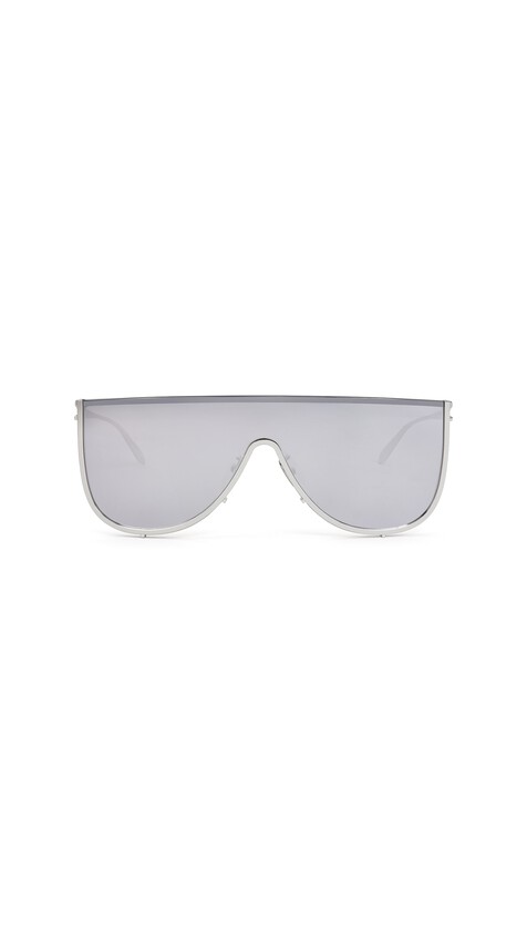 ALA&Iuml;A MASK SUNGLASSES IN METAL WHITE SILVER