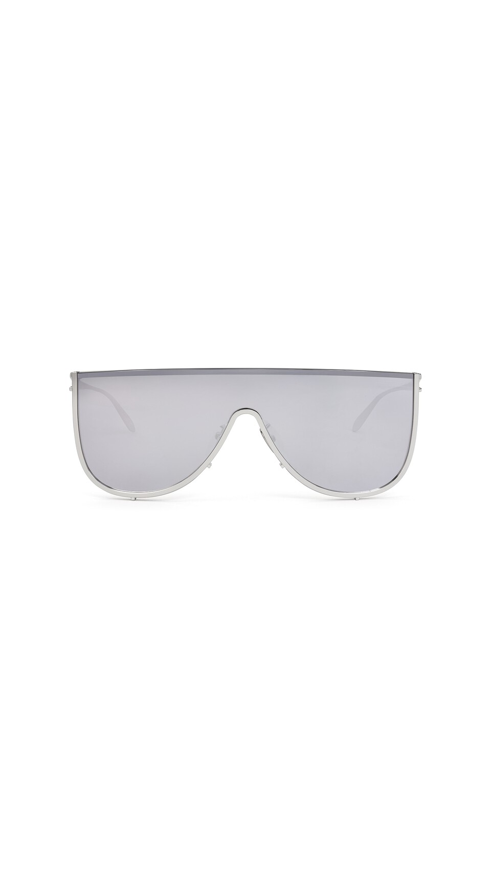 ALA&Iuml;A MASK SUNGLASSES IN METAL WHITE SILVER