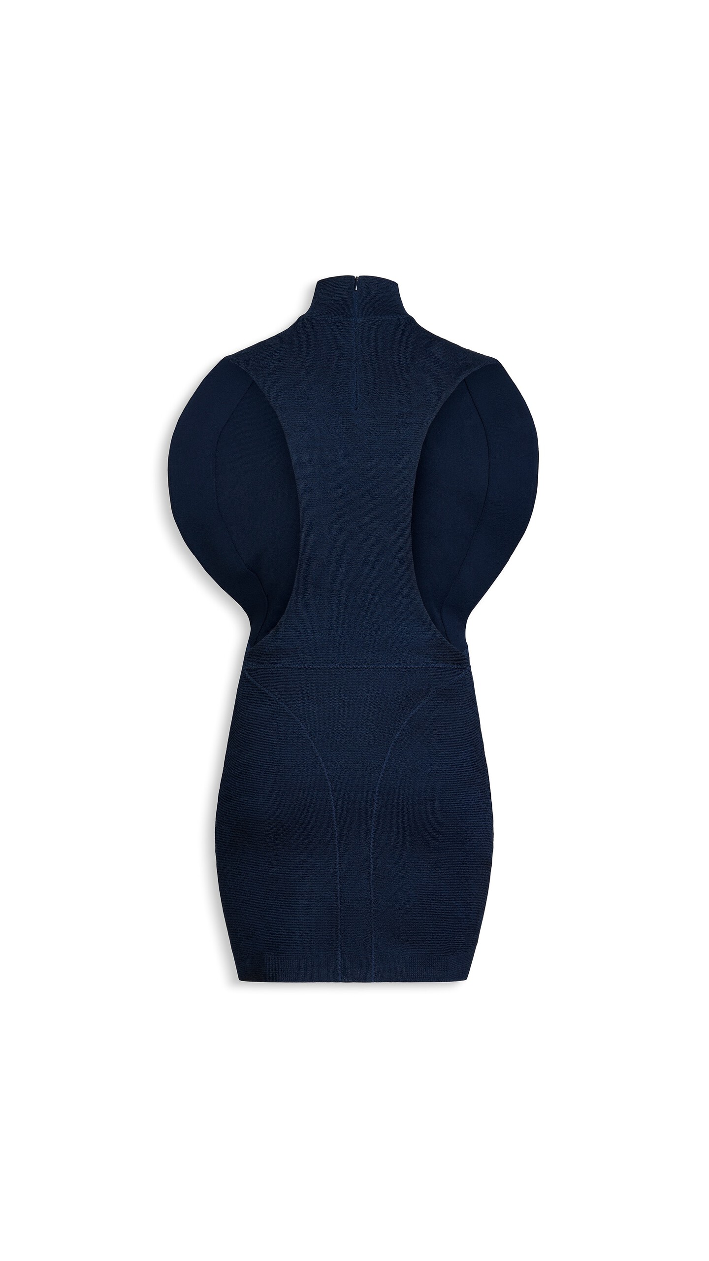 ALA&Iuml;A SILK KNIT CINCHED DRESS MIDNIGHT - View 5