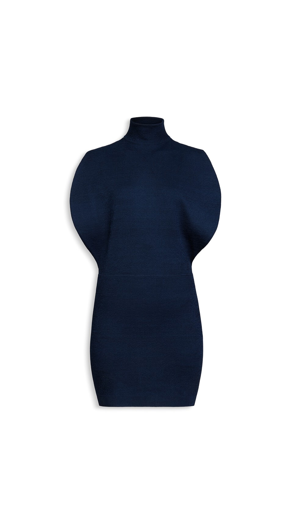 ALA&Iuml;A SILK KNIT CINCHED DRESS MIDNIGHT