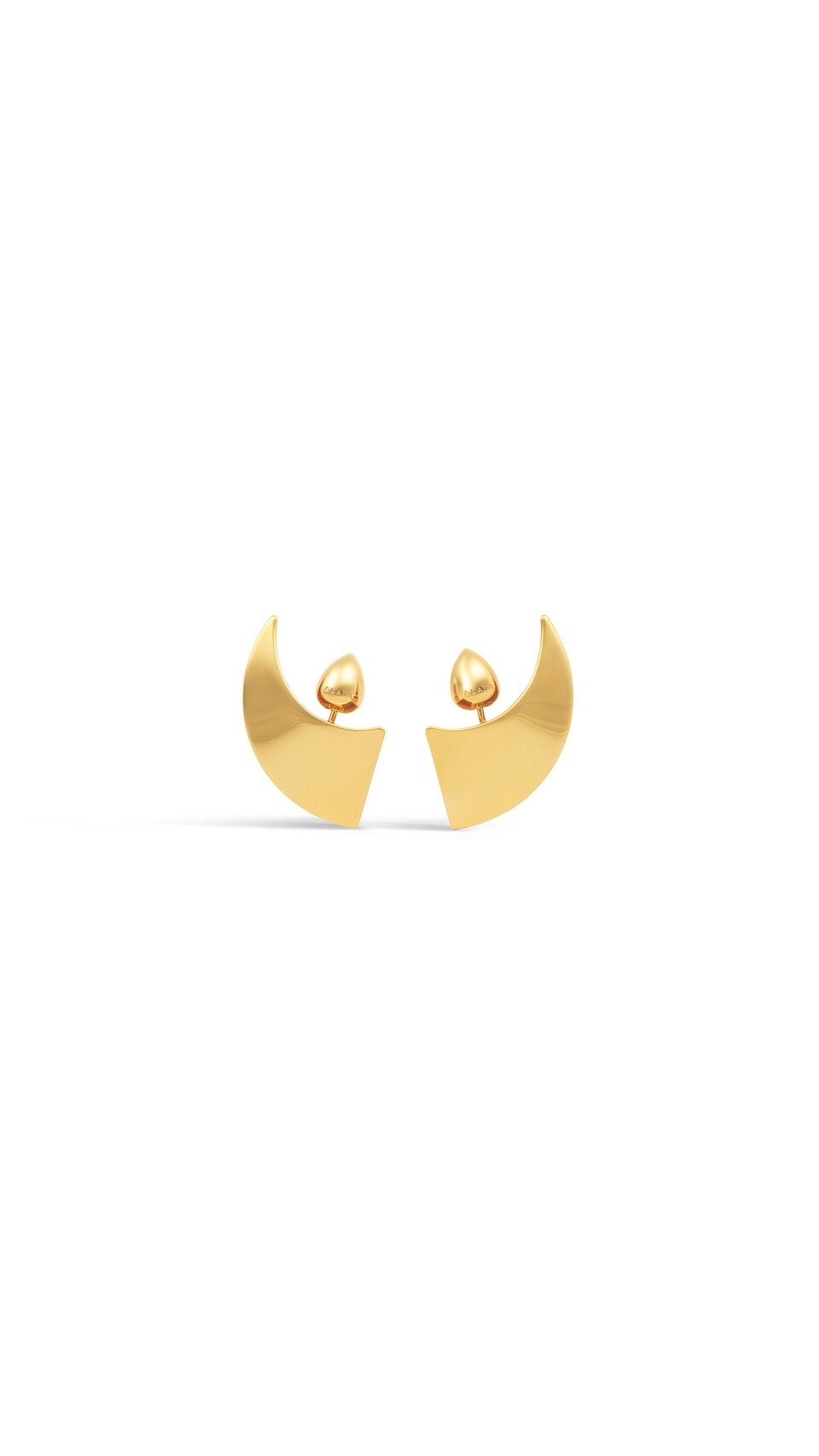ALA&Iuml;A SMALL EDGE EARRINGS YELLOW GOLD METALS