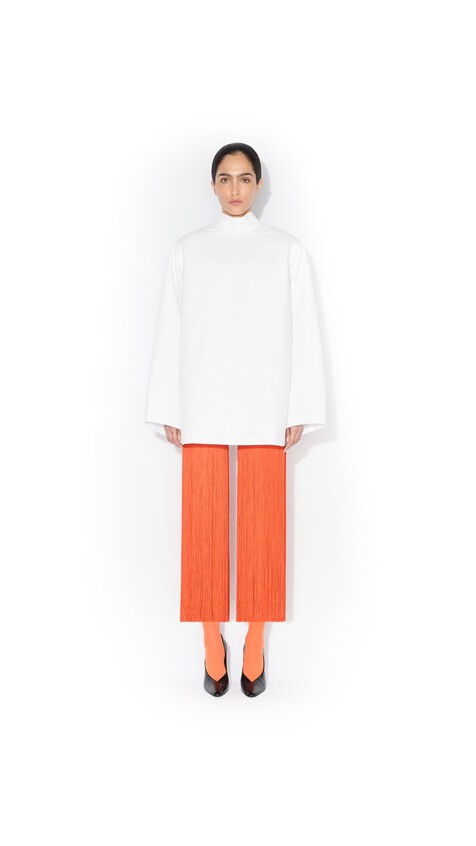 ALA&Iuml;A HIGH FRINGED SOCKS ORANGE - View 2