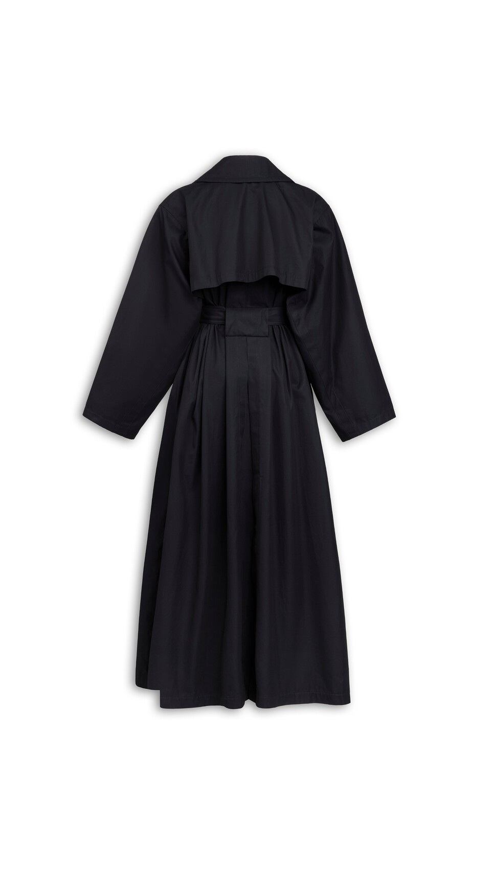 ALA&Iuml;A SOLARO COTTON TRENCH COAT MIDNIGHT - View 5