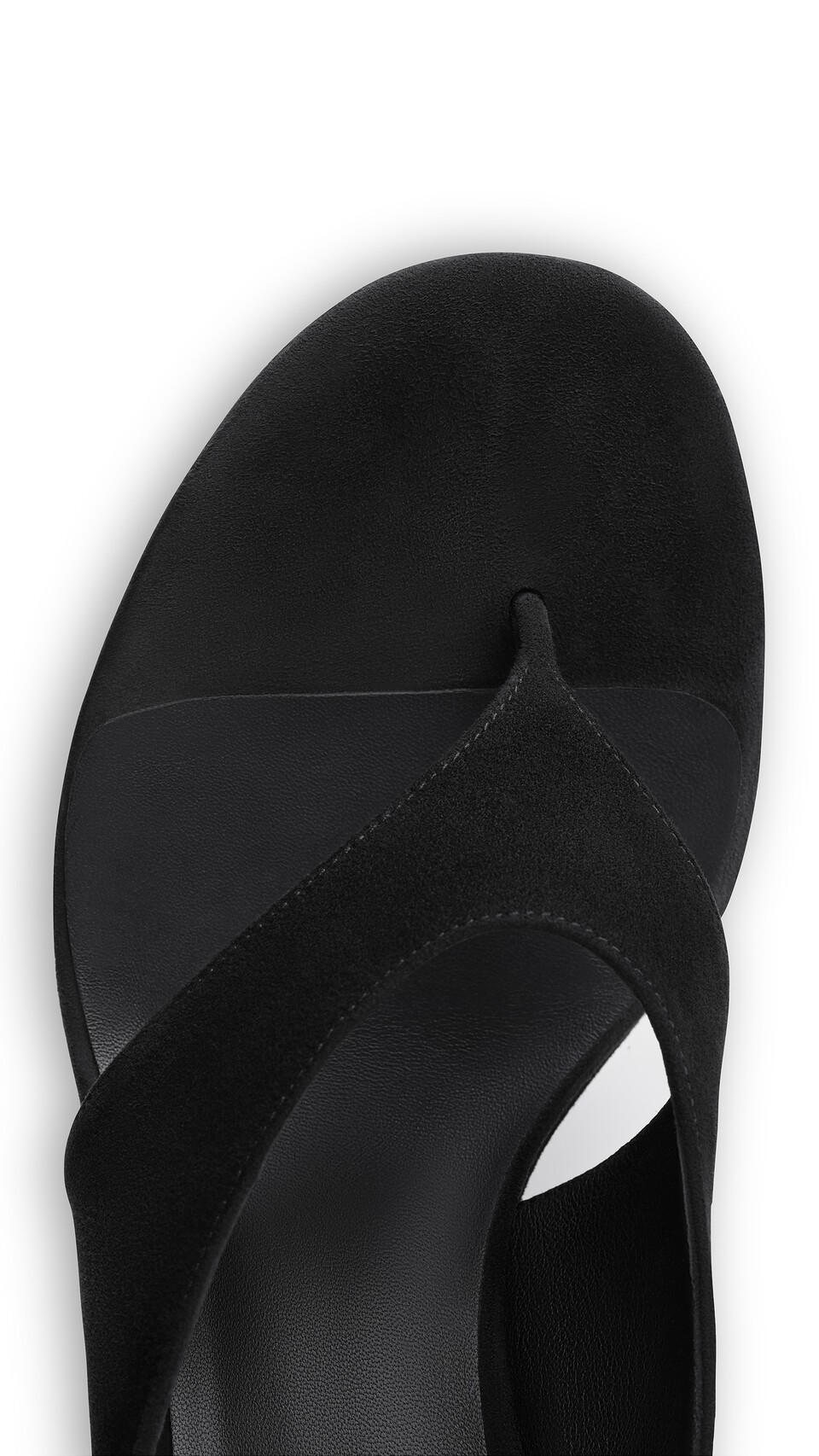 ALA&Iuml;A CUBE THONG MULES IN SUEDE BLACK - View 4
