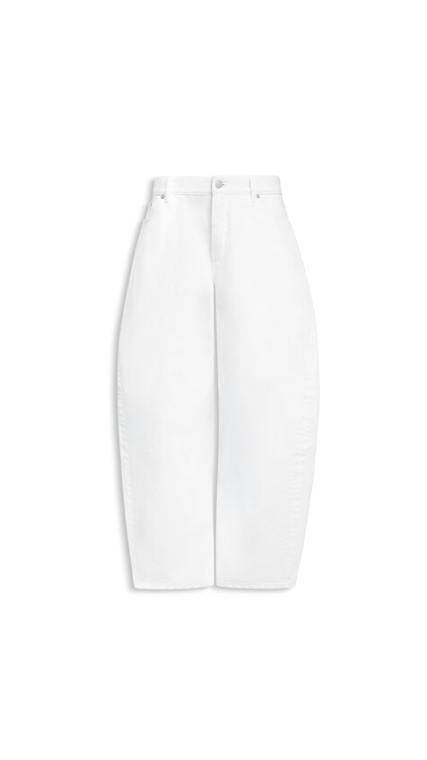 ALA&Iuml;A RODEO DENIM PANTS WHITE