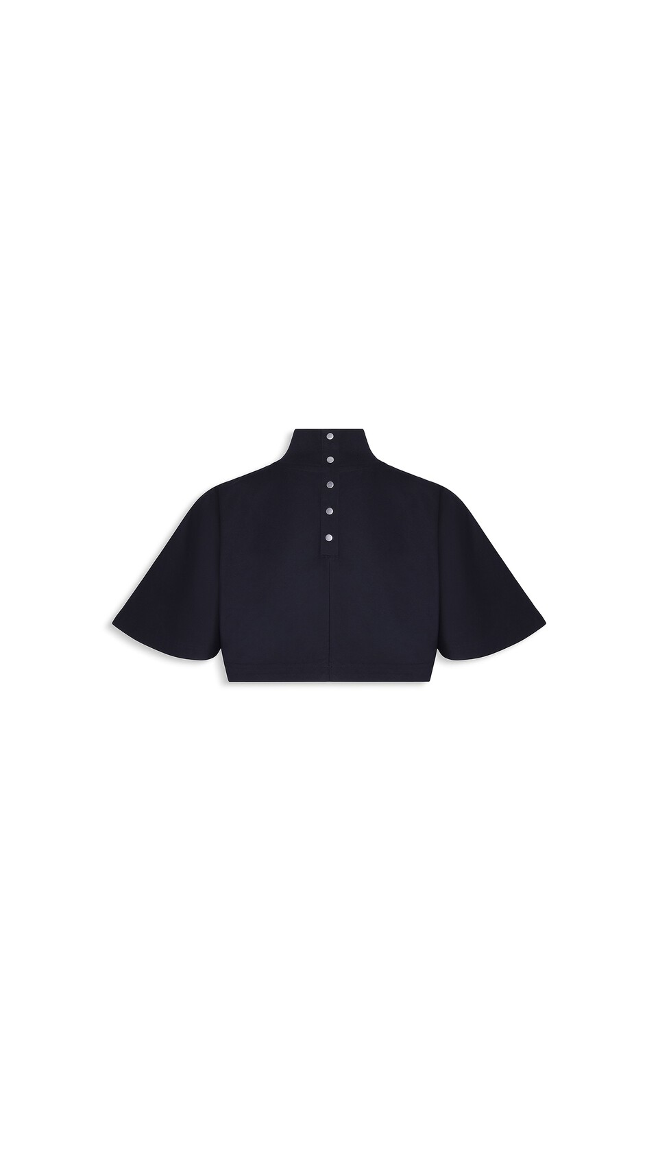 ALA&Iuml;A CROPPED COTTON JERSEY T-SHIRT BLACK - View 2