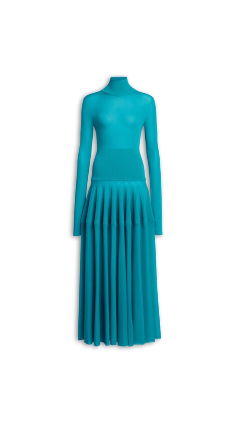 PEPLUM VISCOSE DRESS