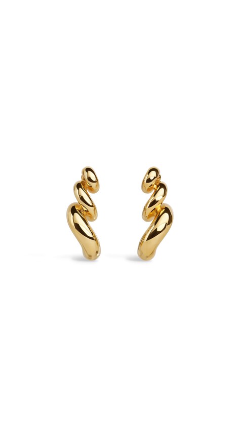 ALA&Iuml;A TORSION EARRINGS YELLOW GOLD METALS