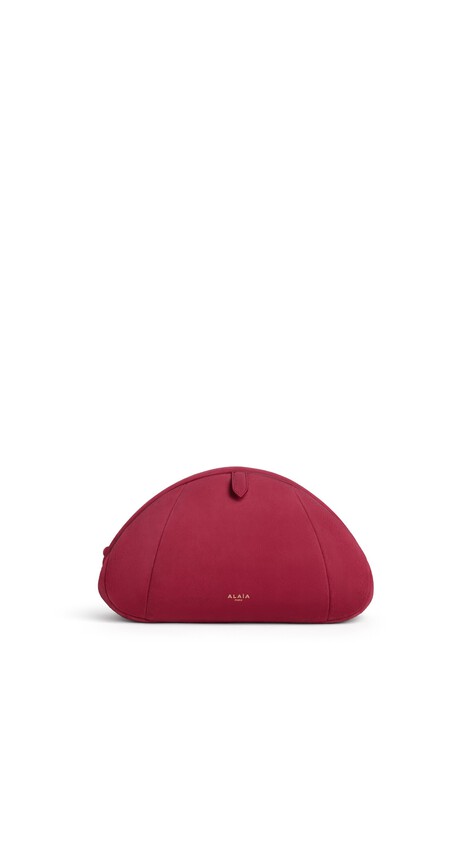 ALA&Iuml;A PURSE SMALL CLUTCH IN SUEDE CARMINE