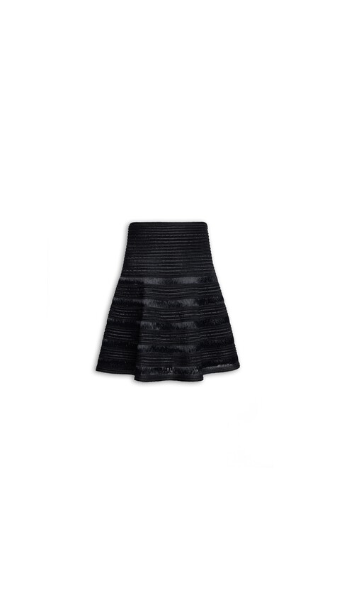 ALA&Iuml;A KNITTED SKIRT BLACK