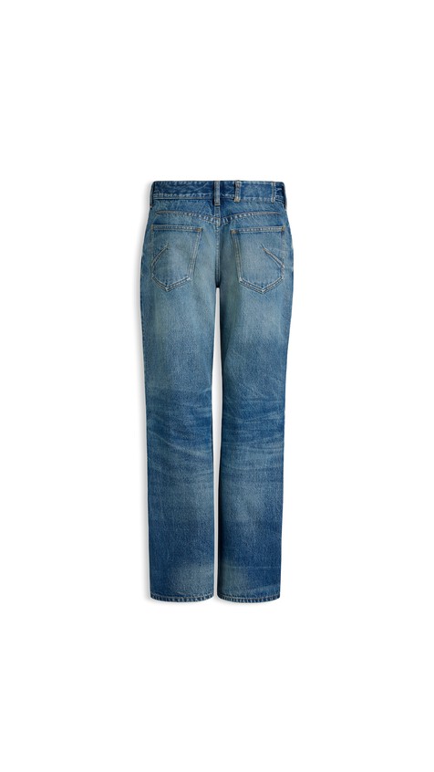 ALA&Iuml;A FLARE DENIM JEANS BLUE - View 2