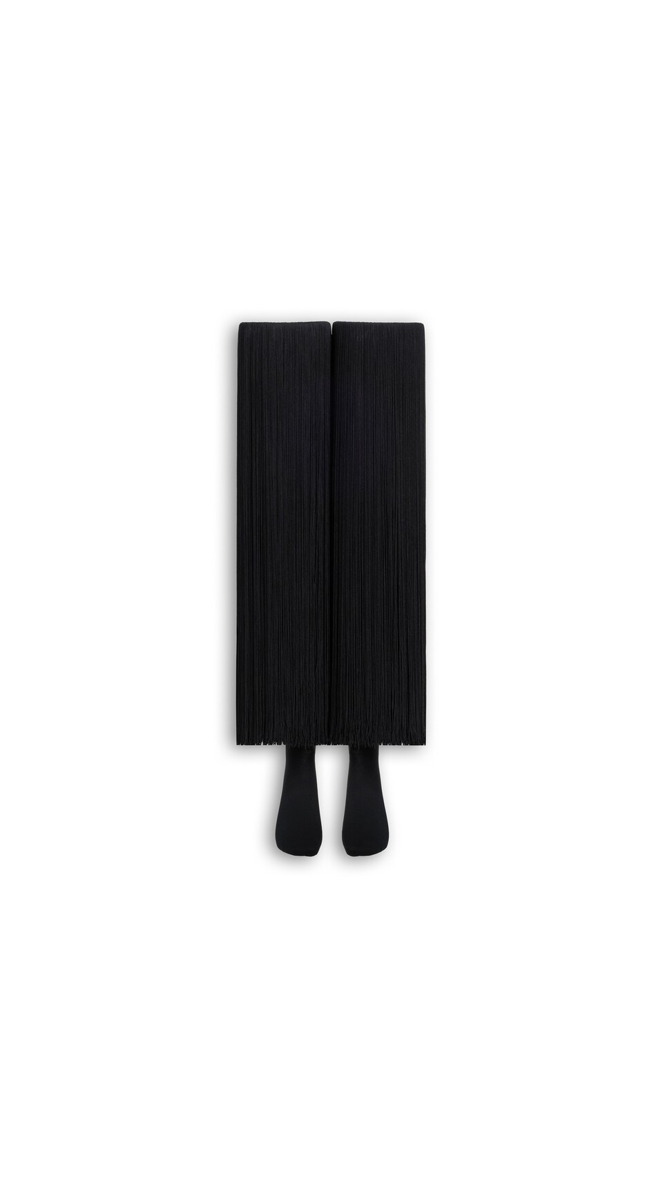 ALA&Iuml;A HIGH FRINGED SOCKS BLACK