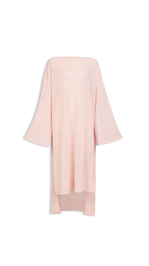 ALA&Iuml;A SLIK LINEN KAFTAN DRESS PINK