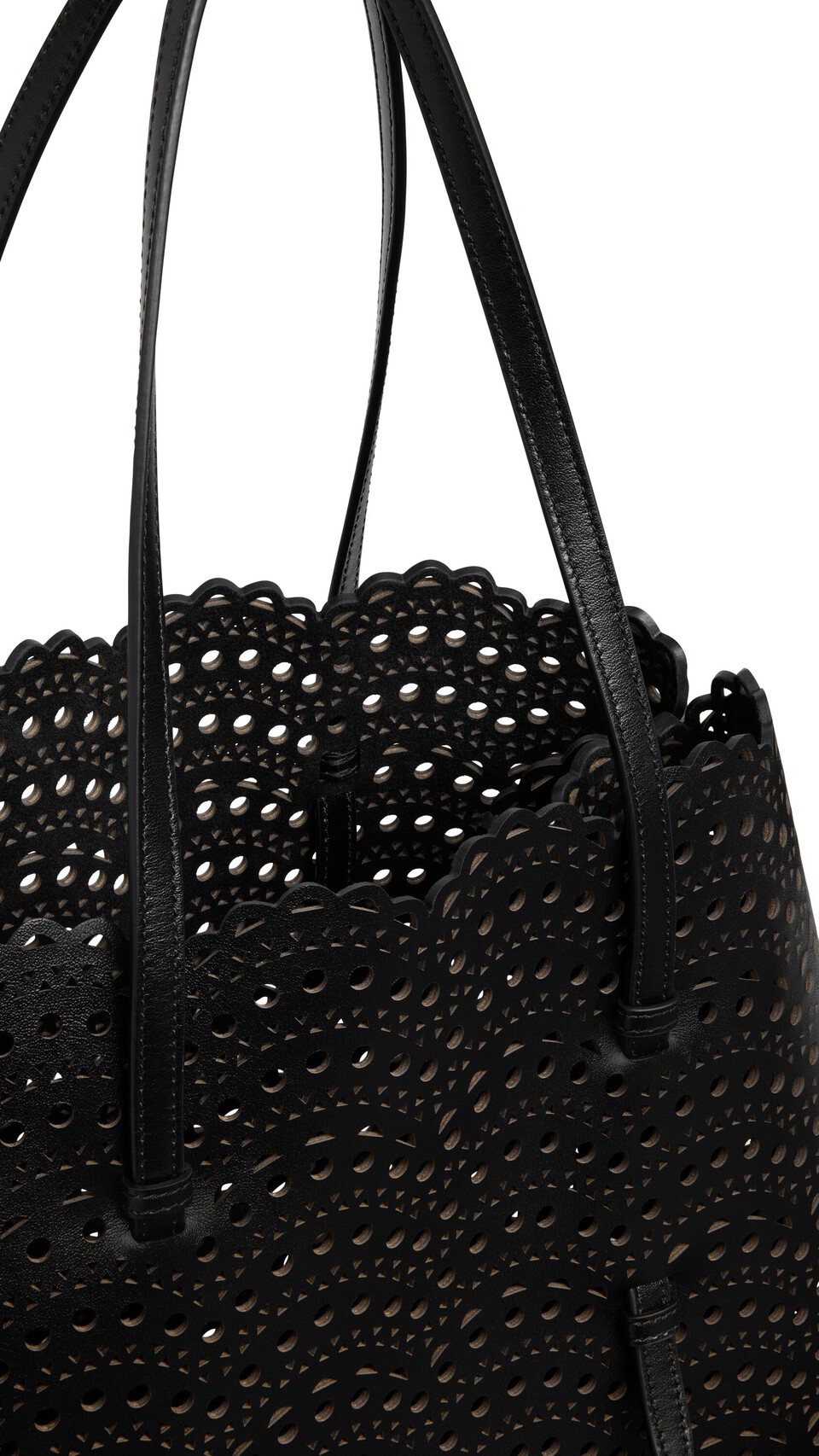 ALA&Iuml;A MINA 37 BAG IN VIENNE WAVE CALFSKIN BLACK - View 3