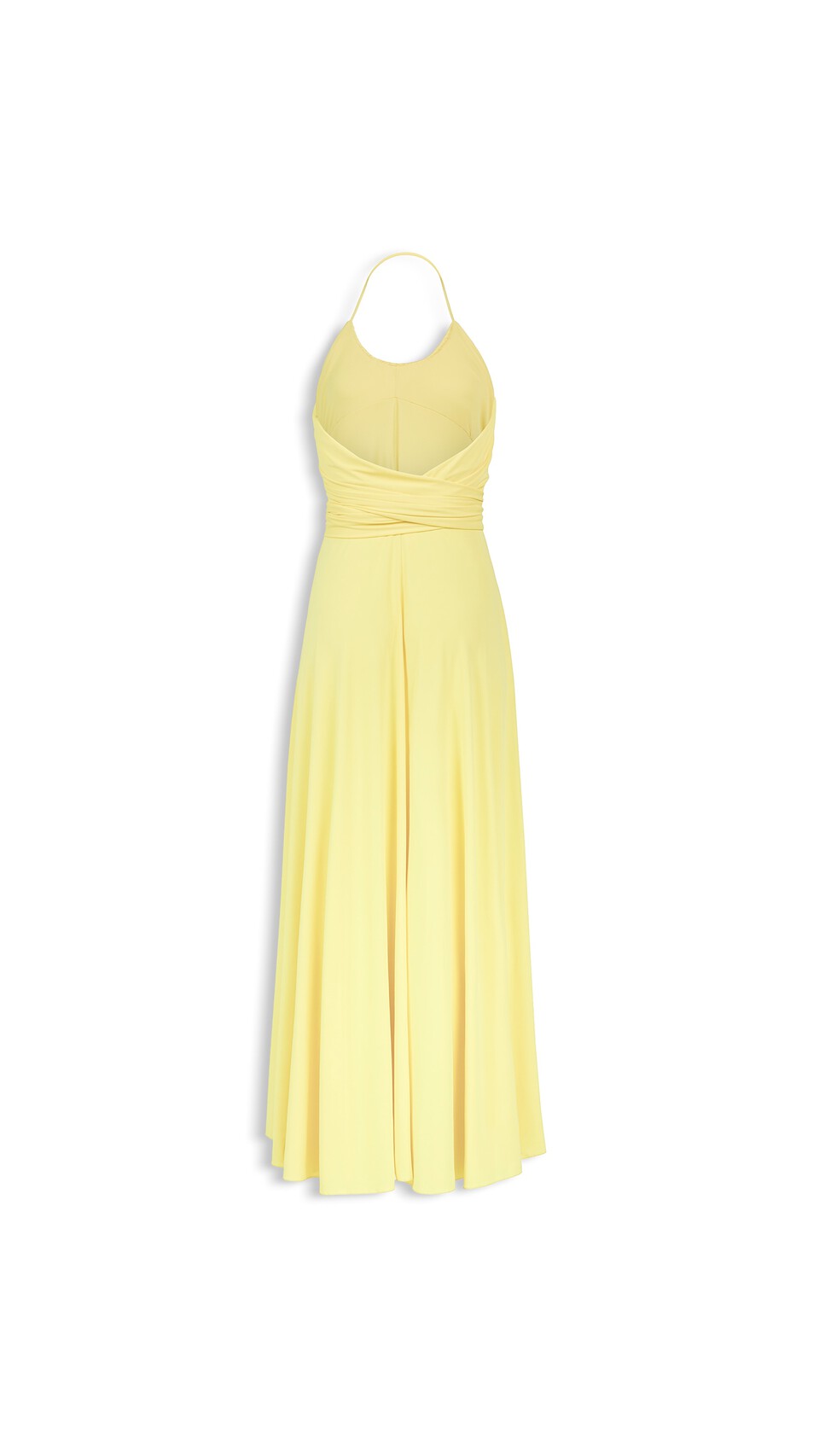 ALA&Iuml;A CROSSED JERSEY DRESS BEIGE JEWELRY - View 5