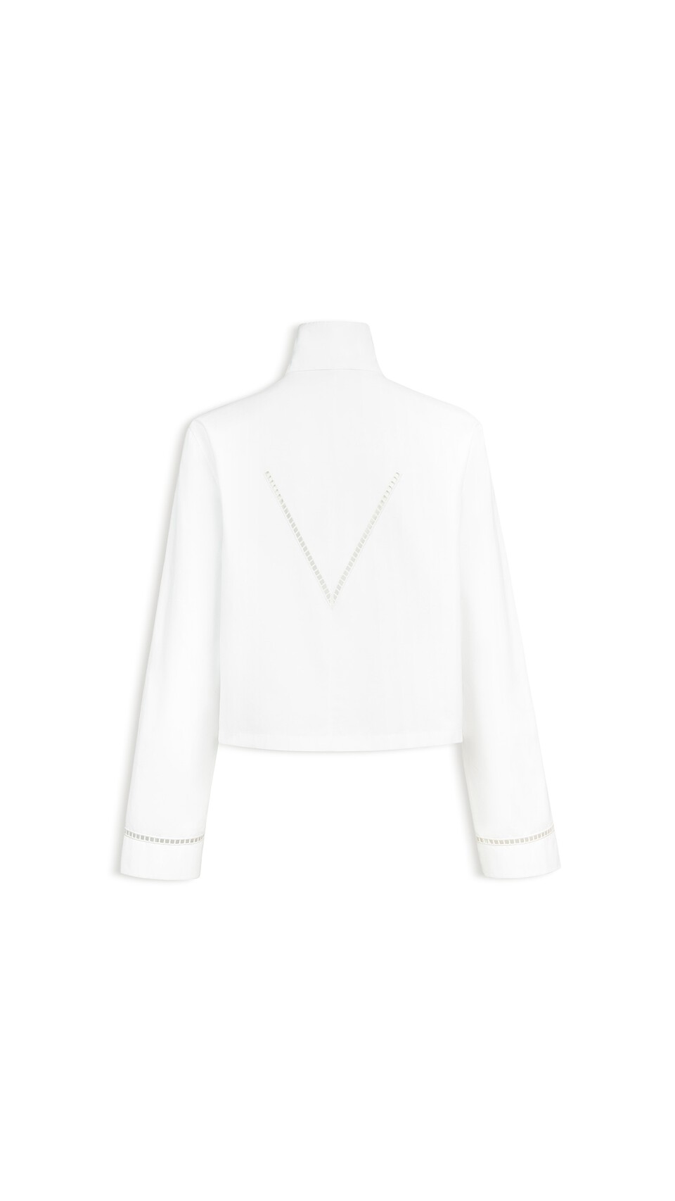 ALA&Iuml;A POPLIN LADDER STITCH SHIRT WHITE - View 5