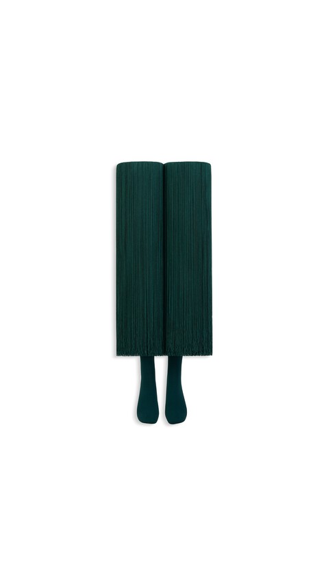 ALA&Iuml;A HIGH FRINGED SOCKS DARK GREEN