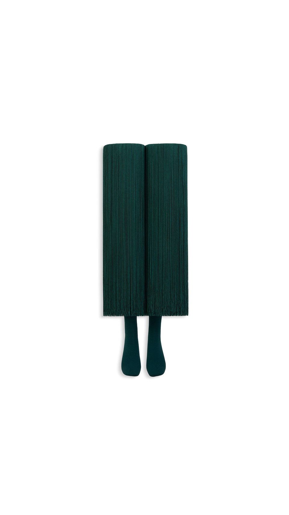 ALA&Iuml;A HIGH FRINGED SOCKS DARK GREEN