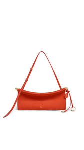 BURNT ORANGE - ALA&Iuml;A LE CLICK EAST WEST MEDIUM BAG IN NUBUCK