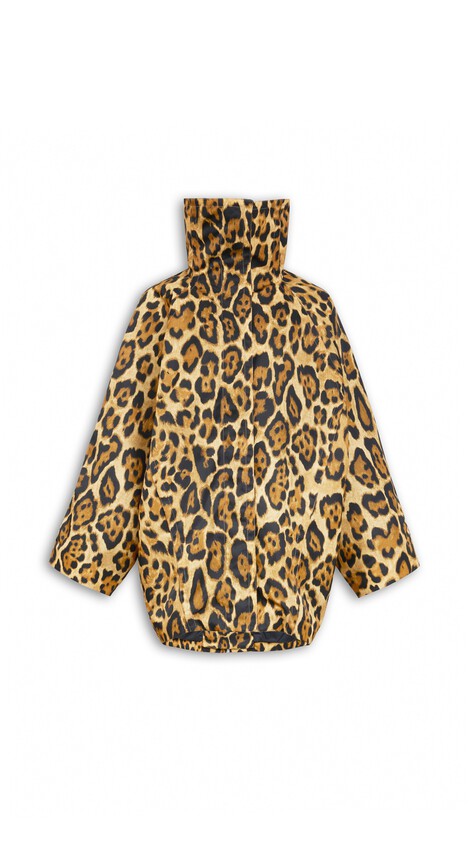 ALA&Iuml;A LAYERED TWILL COAT DARK/CARAMEL