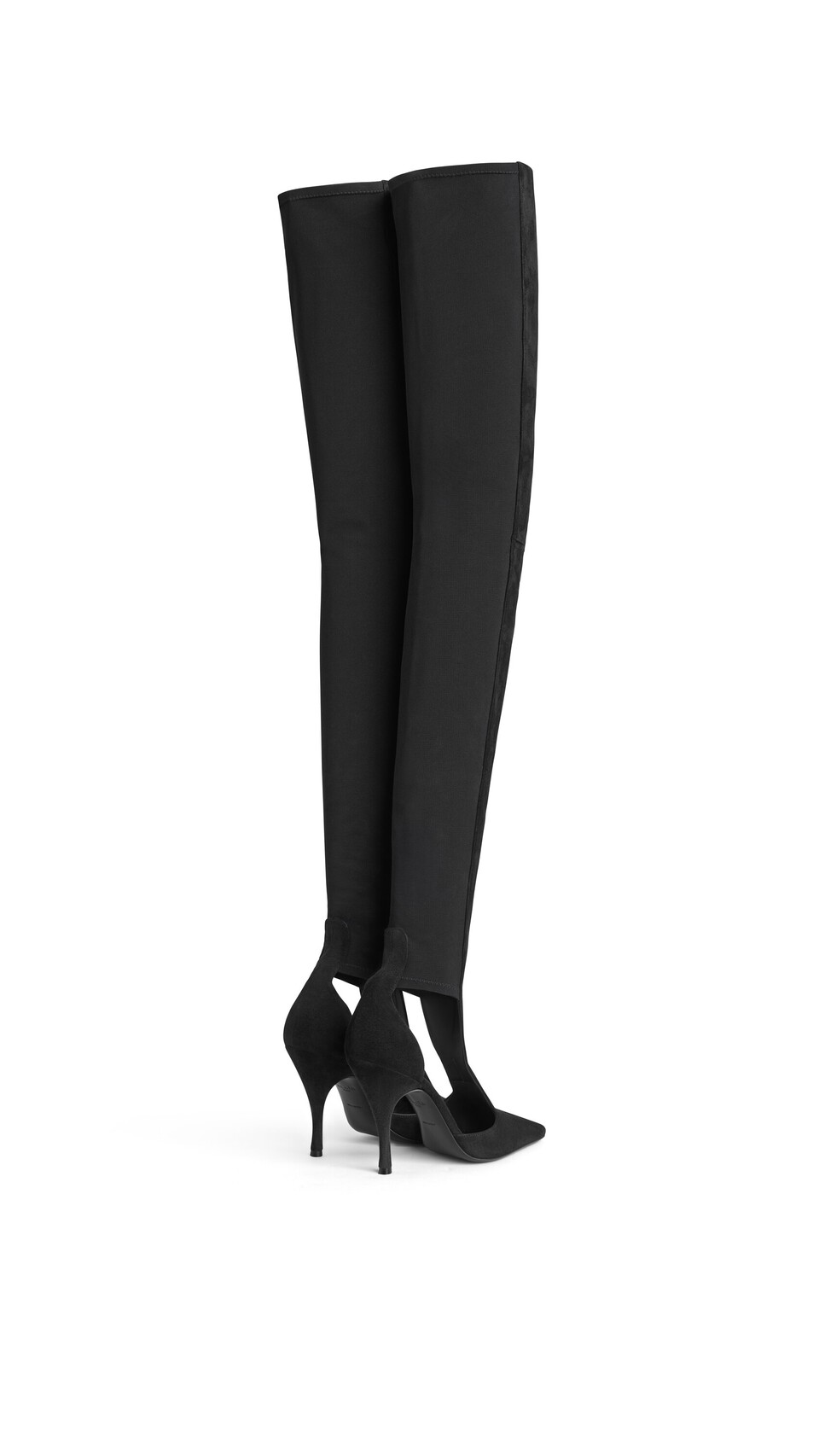 ALA&Iuml;A CUT OUT HIGH BOOTS IN SUEDE BLACK - View 3