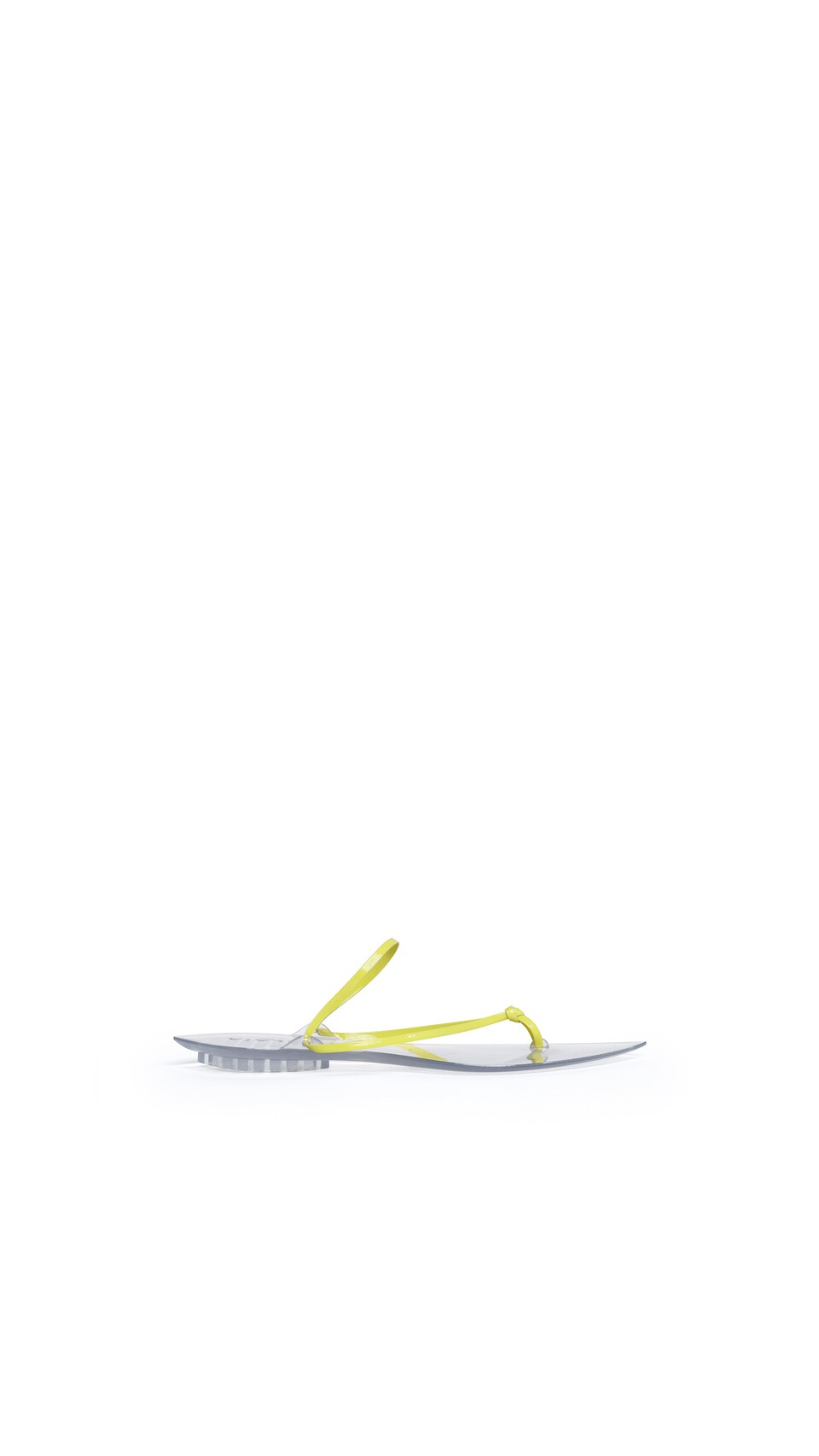 ALA&Iuml;A INVISIBLE THONG IN PATENT LEATHER LEMON YELLOW