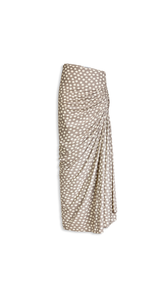 MOLE/CREAM - ALA&Iuml;A POLKA DOTS GATHERED SKIRT